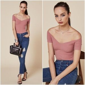 Reformation Kenza off-the-shoulder top - pink - XS